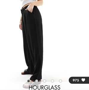 Asos Hourglass Straight-leg Pant With Linen